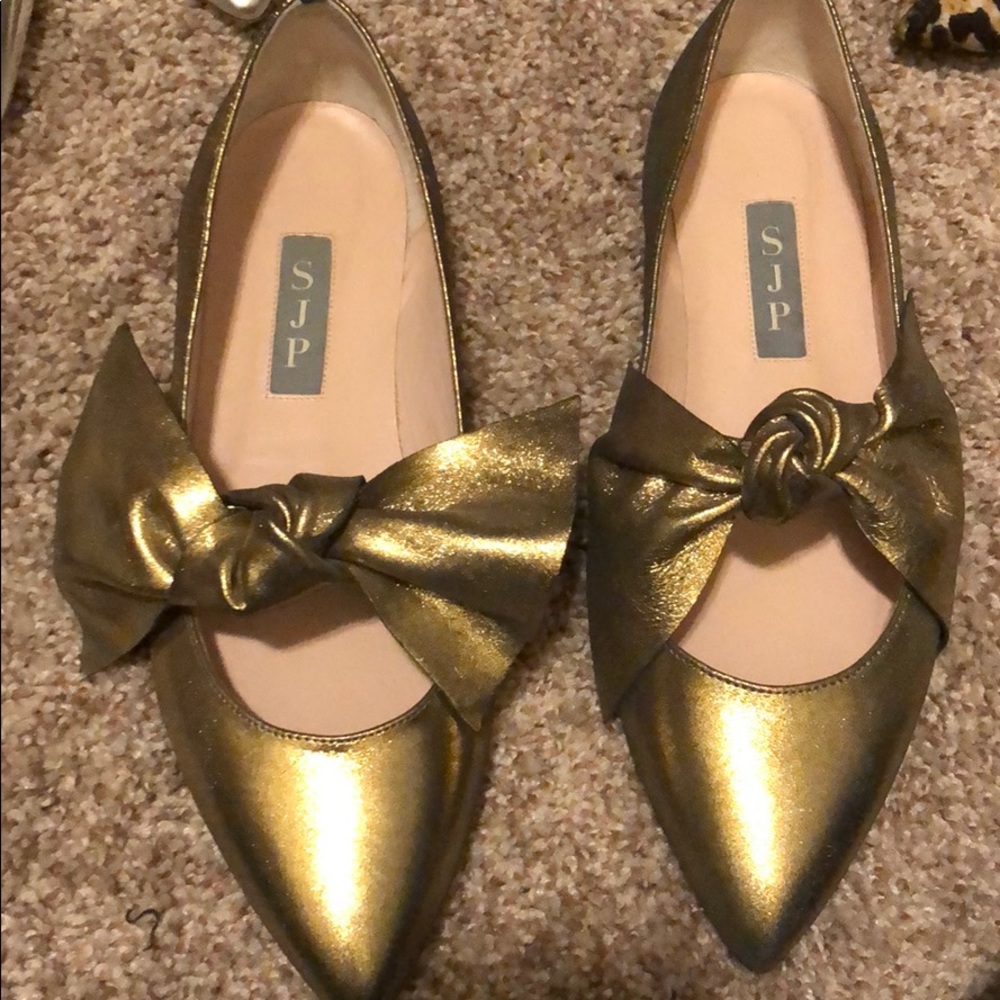 SJP gold flats